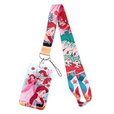 Princess Ariel The Little Mermaid Cartoon Movie Lanyard With ID Badge Holder