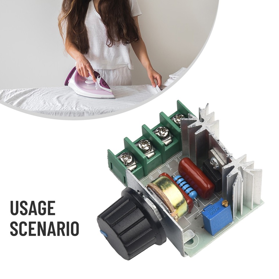 Adjustable Motor Speed Controller 2000W SCR Voltage Regulator for