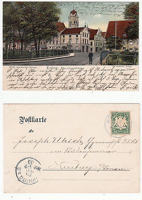 Erding near Munich, Münchnerstraße with Pastry Shop by Ignaz Gruber 1900