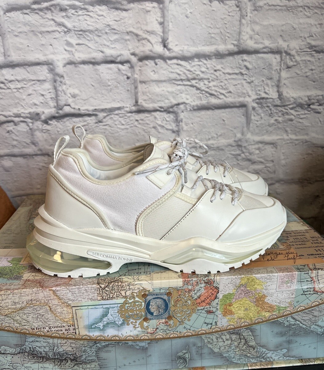 Suecomma BONNIE White Sneakers Sz 9.5 Sue Comma Trendy
