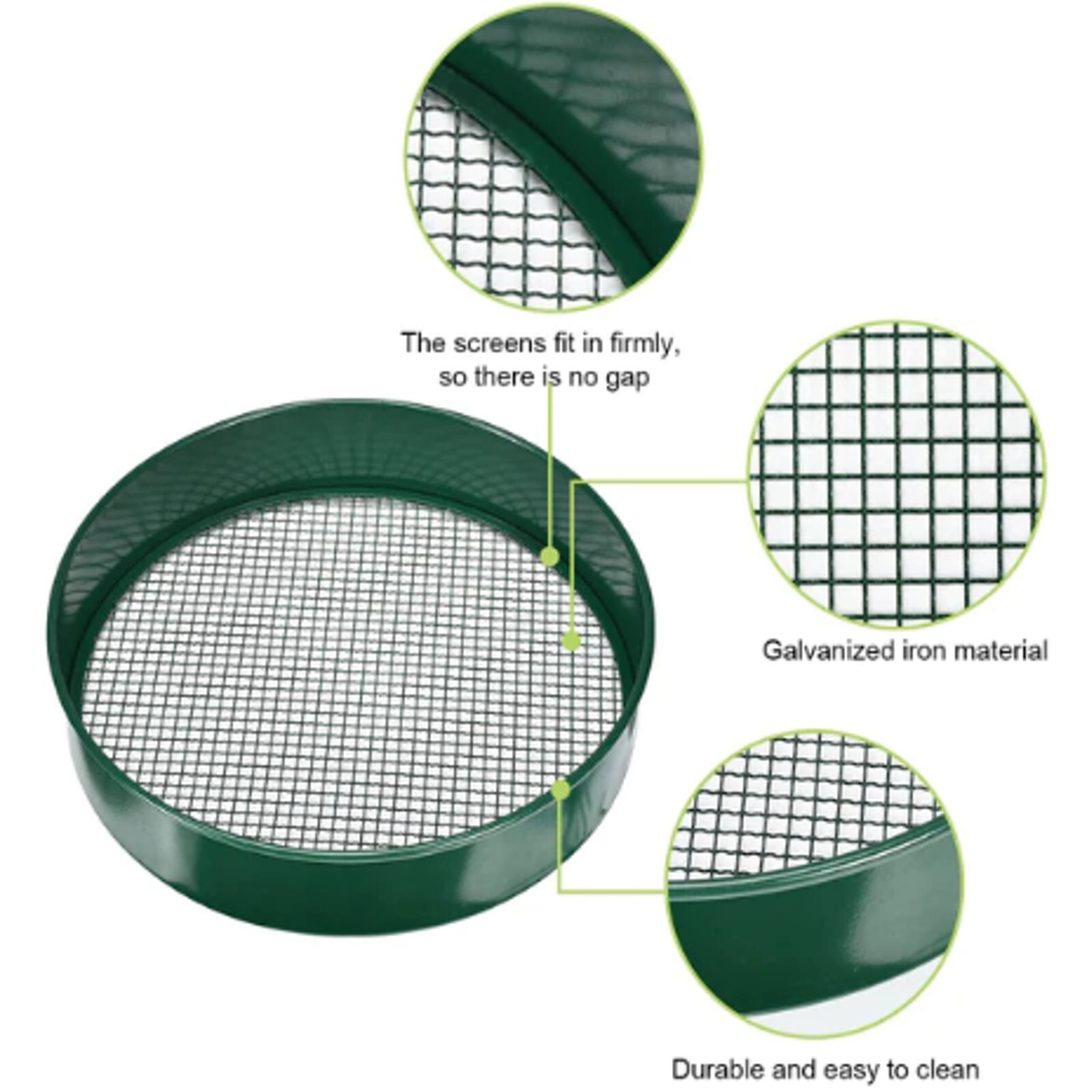 heavy duty garden riddle riddler soil sift compost sieve mesh seed tray ...