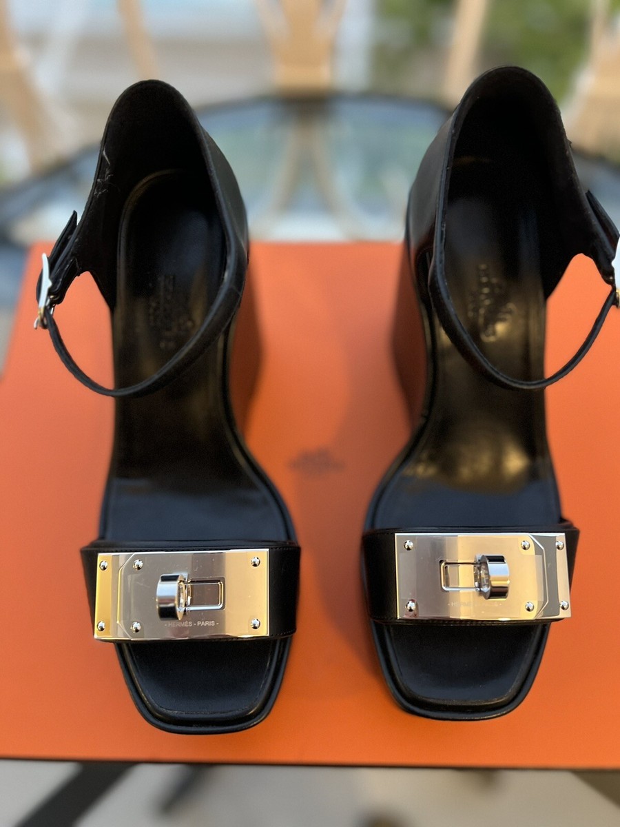 SOLD OUT Brand New Hermes Black Hilda 80 sandal, Size 36. | eBay
