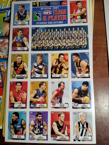 AFL Team & Players Stickers 2001 Base Set Inc Album - Picture 9 of 21