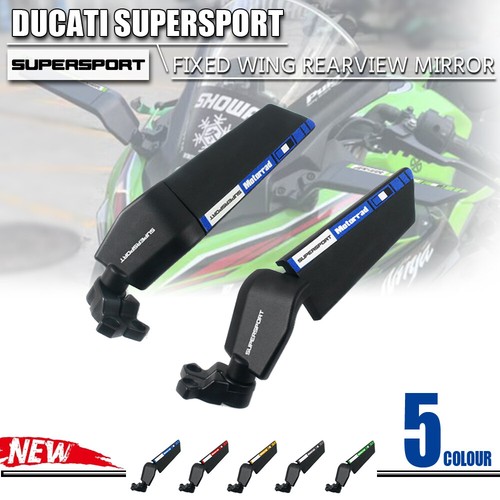 Motorcycle Swivel Large Wind Wing Rearview Mirror For DUCATI SUPERSPORT 939 - Picture 4 of 28