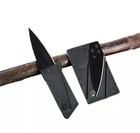 Folding Thin Cardsharp Knife Black Razor Sharp Wallet Credit Card Survival Tool