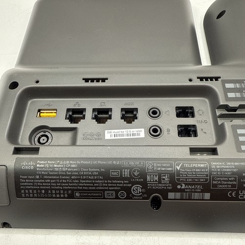 Cisco CP-8861-K9 IP Business Phone With Stand Handset "No Power Supply" - Bild 13 von 14