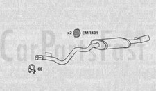 EXBM6189 Auspufftopf Hinten BMW 316d 2.0 Diesel Limousine 8/2009 Zu 07/2012