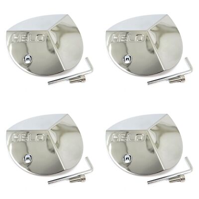 4x Helo Chrome Wheel Center Hub Caps 6-3/16''OD Bolt-On