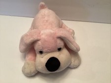 FAO Pink Puppy Dog Plush Stuffed Animal Toy Cream Off White Small 8"