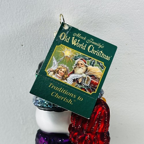 Adorno de muñeco de nieve Merck del viejo mundo Navidad - De colección OWC nuevo con etiqueta - Imagen 5 de 6