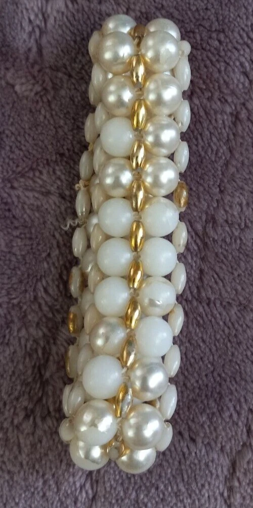 VALENTINO Bracciale Donna Finta Perla Bianca Elastica Perline 7