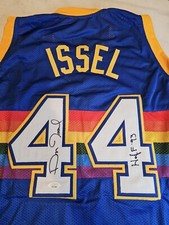 Dan Issel Autographed/Signed Jersey JSA Sticker Blue Jersey HOF