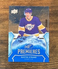 2020-21 Upper Deck UD Ice Premieres /999 Austin Strand Rookie Los Angeles Kings