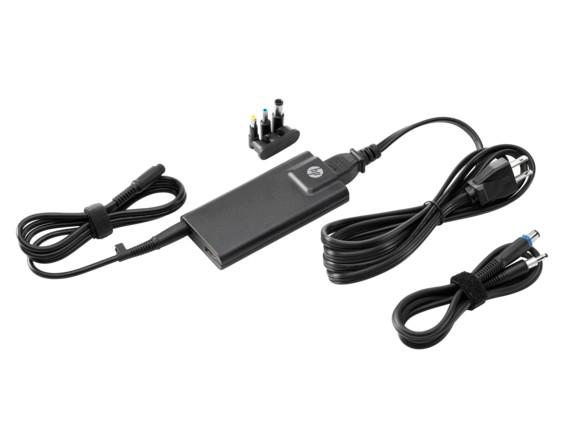 HP 65W Slim AC Power Travel Adapter - Black&nbsp;T0W07AA 