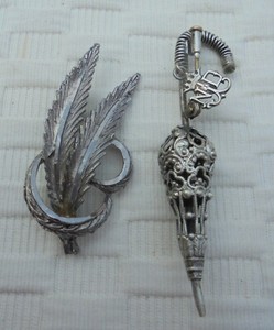 Belle Broche Parapluie En Argent Du Début Des Années 1900 - Occasion, Vintage