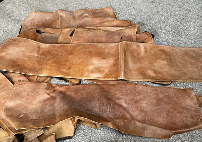 30 Teile recyceltes goldbraunes Distressed Sofa Leder - drei Gesamtgrößen