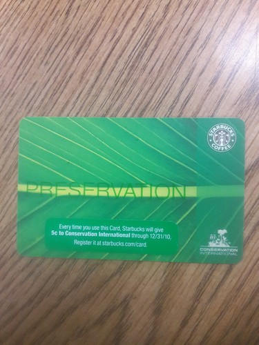 Starbucks Card 2009 Preservation Conservation Limited Edition Pin Intact OOP - Bild 1 von 3