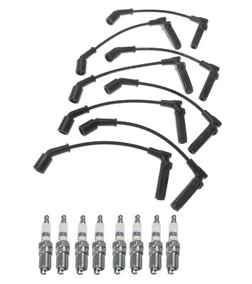 Professional Ignition Wire Set & 8 ACDelco Rapidfire Spark Plugs Kit For GMC V8