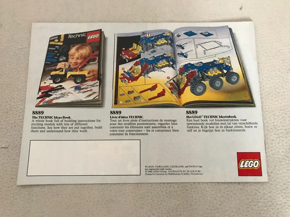 LEGO: Folleto Catálogo 1986 - Technic Set - Imagen 2 de 2