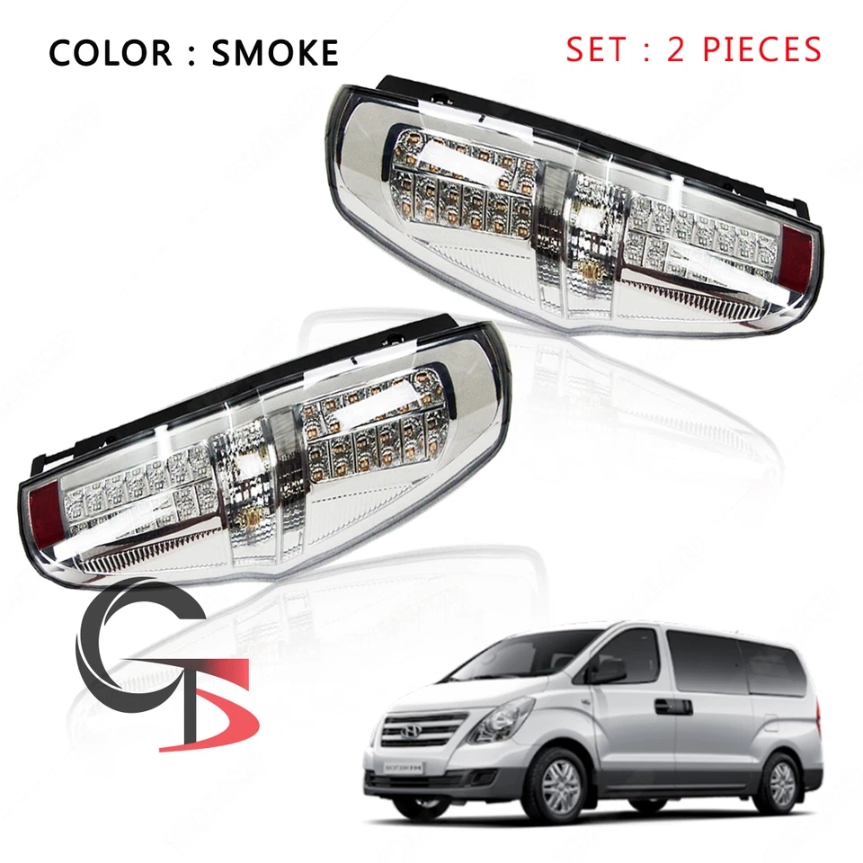 Set Rear Tail Lamp Light LH RH Black Smoke Trim For Hyundai H-1 Van 2013 - 2017 Foto 2 de 3