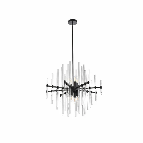 Foyer Living Dining Room Kitchen Island Sputnik Glass Chandelier 8 Light Fixture - Picture 5 of 9