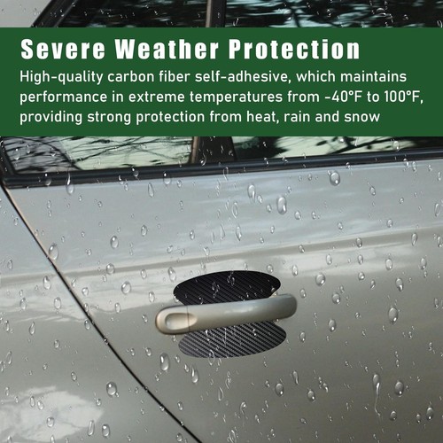 4PCS Car Door Handle Sticker Non-Marking Carbon Fiber Protector - Picture 3 of 6