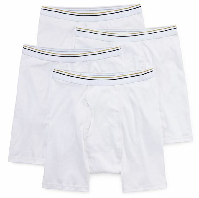 Stafford Super Soft Mens 4 Pack Short Sleeve Crew Neck T-Shirt, Color: White