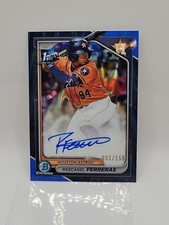 2024 Bowman Chrome Blue Wave Refractor Pascanel Ferreras RC Rookie AUTO #/150
