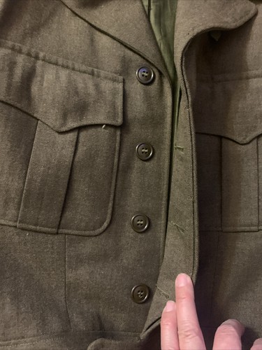 VTG Franklin Clothes Inc. USA Military Olive Blazer & Hat & 2 US Pin Sz 32R - Picture 7 of 17