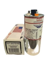 70 + 7.5 MFD AmRad Run Capacitor - Latest Model 370/440VAC - Genuine USA Made 