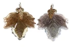 Leaves Glass Glass Baubles Christmas Baubles Baubles Tree Decorations Set of 2
