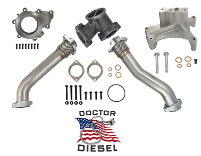 #ad NON EBPV Pedestal Exhaust Housing Up Pipes For 99.5 03 Ford 7.3L Powerstroke $229.95