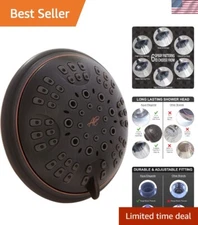 6-Function Shower Head - High Pressure, Self-Cleaning Nozzles, 1.8 GPM