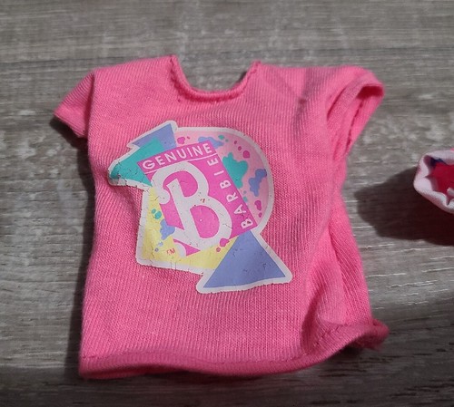 1990 Barbie Pink Stamp Club Official T-Shirt Fashion & Meijer Shopping Jacket - Picture 2 of 6
