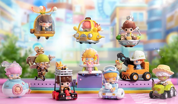Dimoo Where We Go Series Car Ride Confirmed Blind Box Figure cute