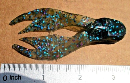 10ct CARAMELO DE SANDÍA 3.5" Super JIG CHUNKS Cebos de pesca de lubina Plantillas Remolques - Imagen 4 de 5