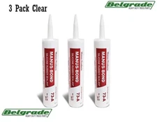 (3 Pack Clear) Manus-Bond 73-A Fix/Repair Sealant Sealer 300ML Silicone Rubber