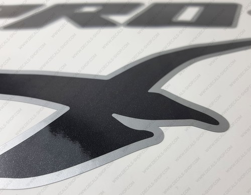 PRO LINE LOGO SILVER/BLACK DECALS STICKERS 40" x 6.2" 2pcs. - Picture 5 of 6