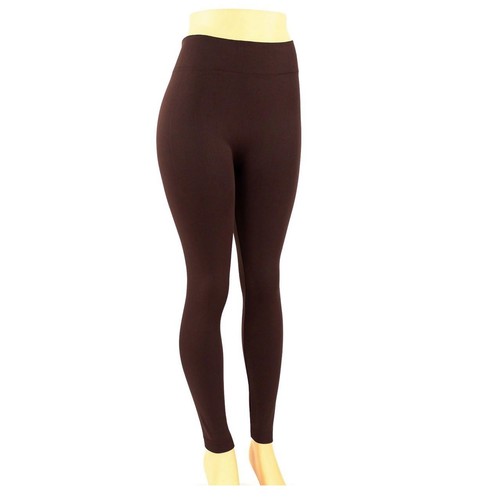 Women's Thick Winter Fabric Solid Print Fur lined Fleece Leggings One Size S-L - Picture 25 of 26