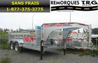 Remorque Dompeur Galvanisé 7x14 Gooseneck HD 14000lbs