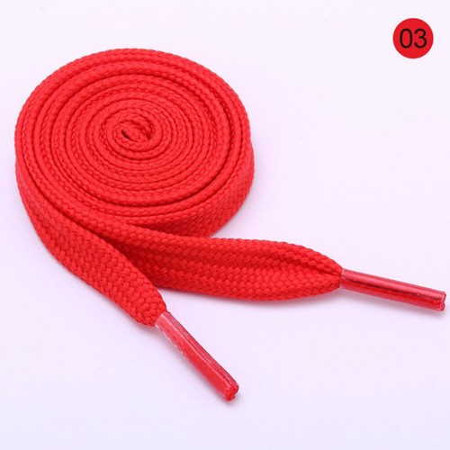 Flat Shoe Laces for Trainers Boots Shoes 8mm Wide Black White or Colour Laces * - Picture 14 of 24