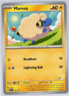 Pokemon TCG Mareep SVP 107 Battle Academy 2024 Stamp Black Star Promo