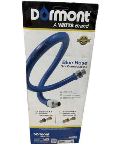 New Dormont 16100KITS48 Blue Hose Kit 1" Diameter 48” Gas Line W/Swivel - Picture 1 of 4