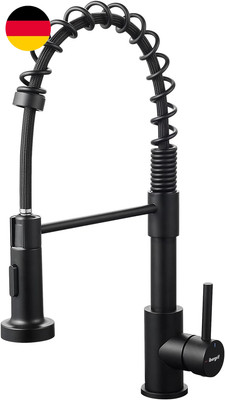 Ibergrif M22143B Wasserhahn Küche Ausziehbar, Spring Küchenarmatur Mit Brause, S