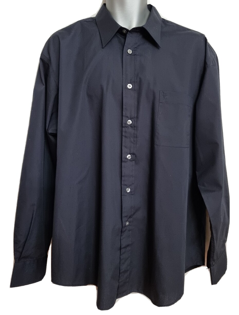 Camicia classica Yves Saint Laurent Pour Homme uomo manica lunga taglia 43 17 UK XL