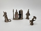 Spoontiques lot of 4 Pewter Figures Wizards, Female Warrior, Dragon