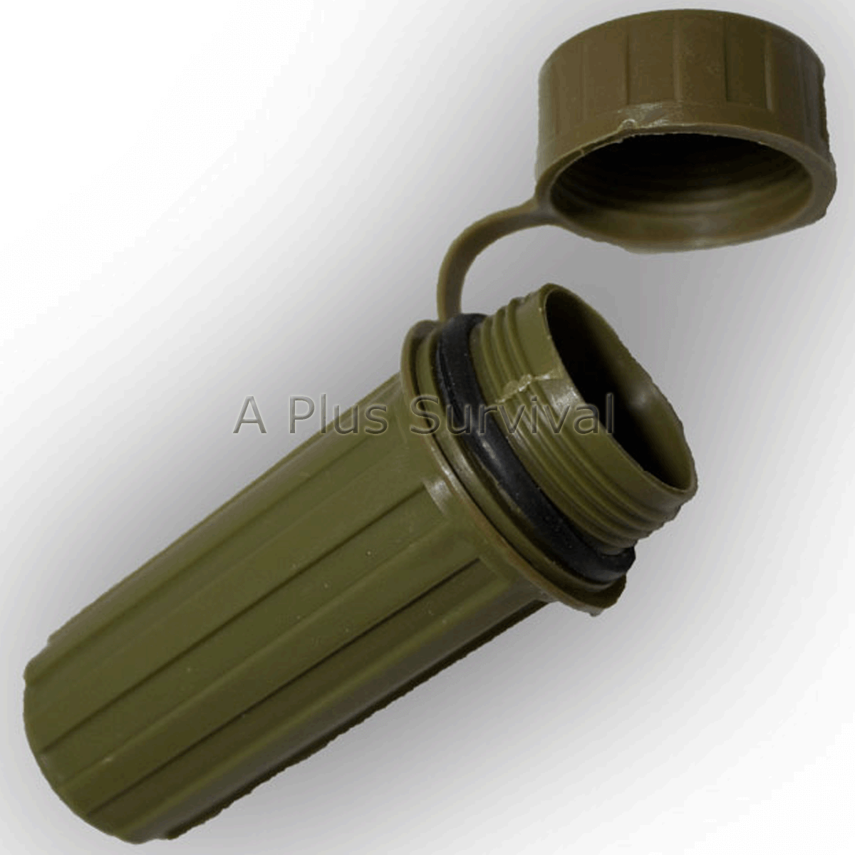 2 Pack Plastic Match Tinder Box Olive Drab Waterproof Container Survival