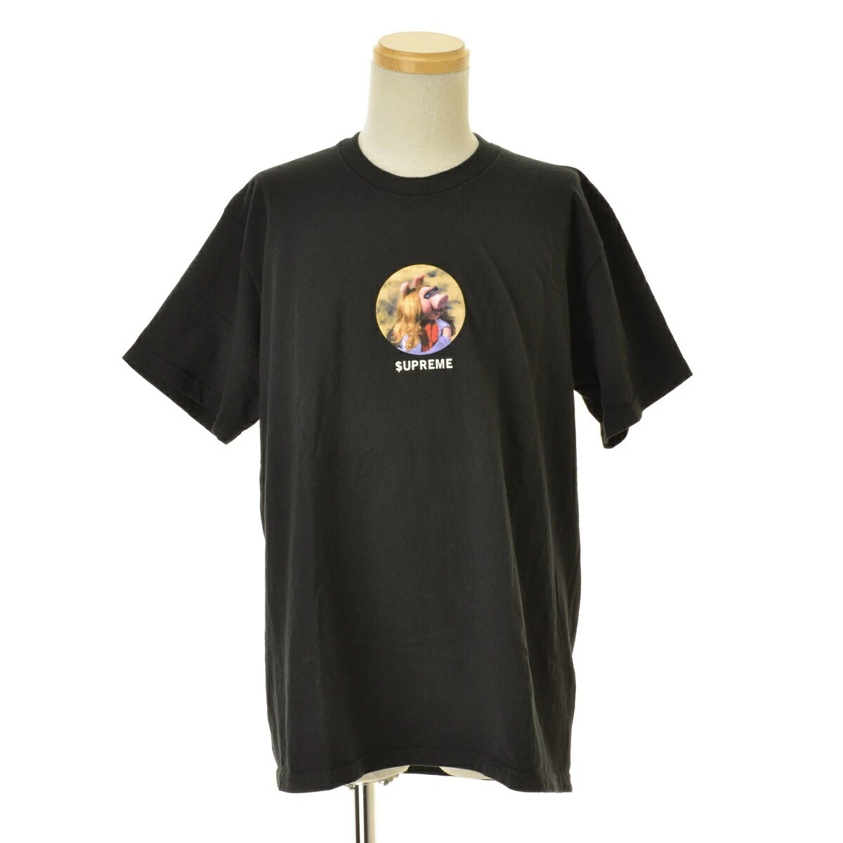 Tee shirt Supreme Miss Piggy noir manches courtes logo M collab occasion