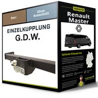 Starre AnhäNgerkupplung für Renault Master 02.2010-Jetzt III G.D.W. AHK