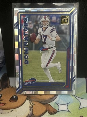 2023 Donruss Josh Allen Dominators Checker Prism #D-4 Buffalo Bills